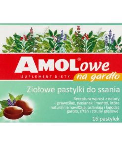 Amolowe na gardło pastylki do ssania 16 sztuk