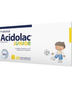 Acidolac Junior o smaku białej czekolady 20 misio-tabletek