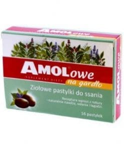 Amolowe na gardło pastylki do ssania 16 sztuk