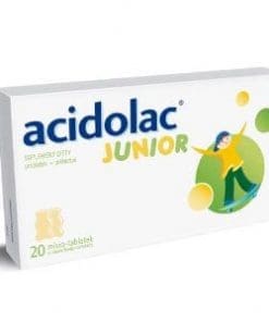 Acidolac Junior o smaku białej czekolady 20 misio-tabletek
