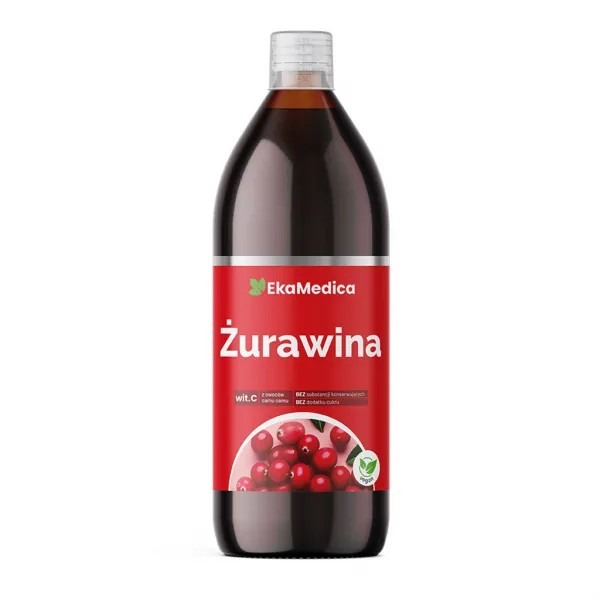 EkaMedica Żurawina sok pasteryzowany 1000 ml