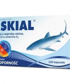 Iskial olej z wątroby rekina + witamina  D3 - 120kapsułek