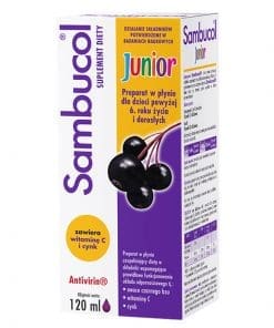 Sambucol Junior płyn dla dzieci po 6 roku życia i dorosłyc - 120ml