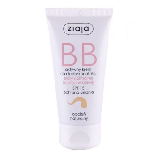 Ziaja BB aktywny krem na niedoskonałości skóra normalna sucha i wrażliwa odcień naturalny - 50ml