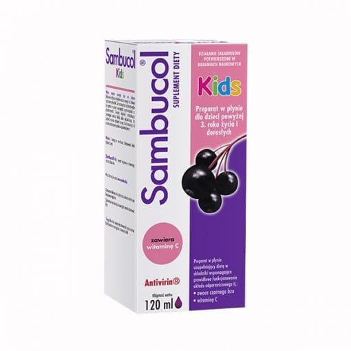 Sambucol Kids płyn dla dzieci po 3 roku życia i dorosłych - 120ml
