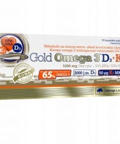 Olimp Gold Omega 3 D3+K2 - 30kapsułek miękkich