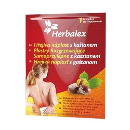 Herbalex plaster rozgrzewający z kasztanem - 1sztuka