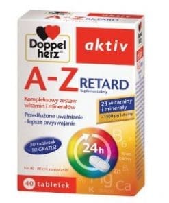 Doppelherz Aktiv A-Z kompleksowy zestaw witamin i minerałów z luteiną 40 tabletek