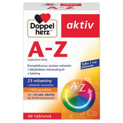 Doppelherz Aktiv A-Z kompleksowy zestaw witamin i minerałów z luteiną 40 tabletek