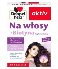 Doppelherz Aktiv Na włosy + Biotyna 30 kapsułek