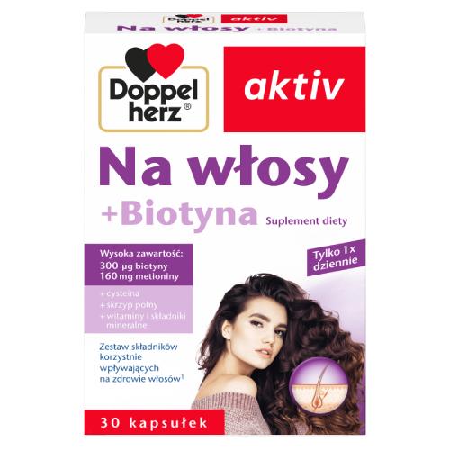 Doppelherz Aktiv Na włosy + Biotyna 30 kapsułek