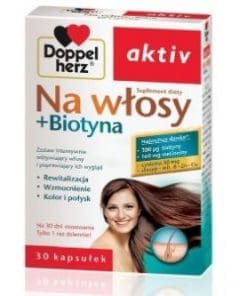 Doppelherz Aktiv Na włosy + Biotyna 30 kapsułek