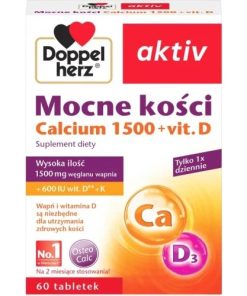 Doppelherz Aktiv Mocne kości Calcium 1500+vit D 60 tabletek