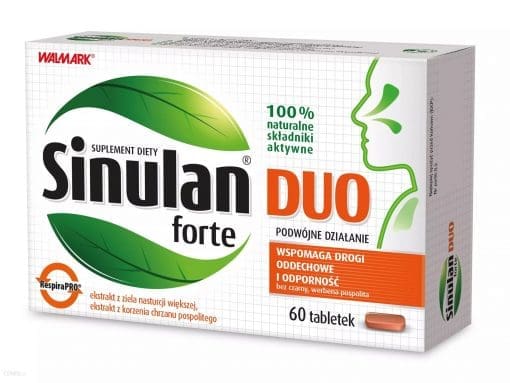 Sinulan Duo Forte ból gardła przeziębienie i grypa - 60tabletek