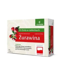 Żurawina Zioła w tabletkach Colfarm - 60tabletek powlekanych