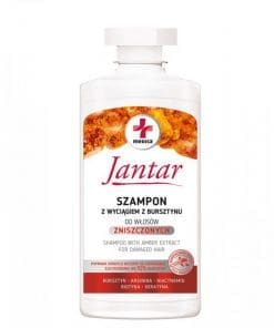 Jantar Medica szampon z wyciągiem z bursztynu do włosów zniszczonych - 330ml