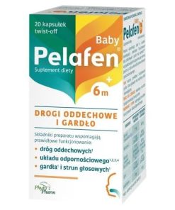 Pelafen Baby dla dzieci 6m+ o smaku owocowym 20 kapsułek twist-off