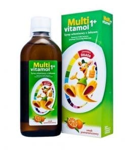 Multivitamol 1+ syrop witaminowy z żelazem dla dzieci smak pomarańczowy 500 ml