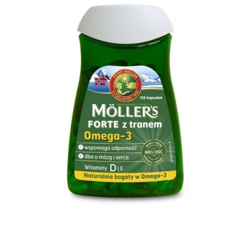 Mollers Forte z tranem Omega-3 - 112kapsułek
