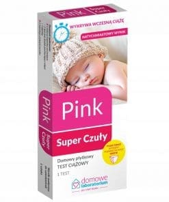 Test Pink domowy płytkowy test ciążowy super czuły - 1sztuka Domowe Laboratorium