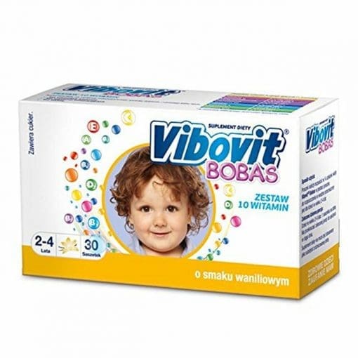 Vibovit Bobas dla dzieci w wieku od 2 do 4 lat smak waniliowy - 30saszetek