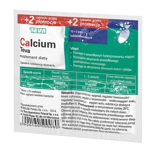 Calcium Teva 14 tabletek musujących