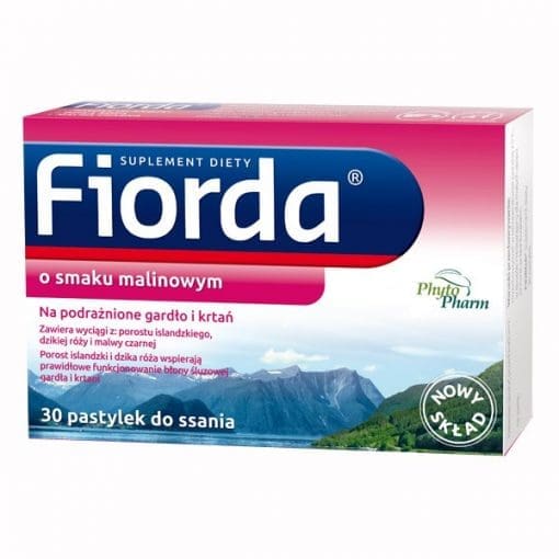 Fiorda smak malinowy - 30pastylek do ssania