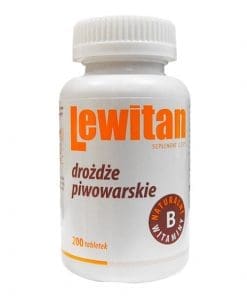 LEWITAN drożdże piwowarskie tabletki z naturalnymi witaminami z grupy B 200 tabletek