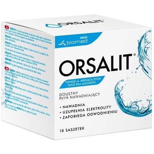 Orsalit doustny płyn nawadniający dla dzieci poniżej 6 miesiąca - 10saszetek