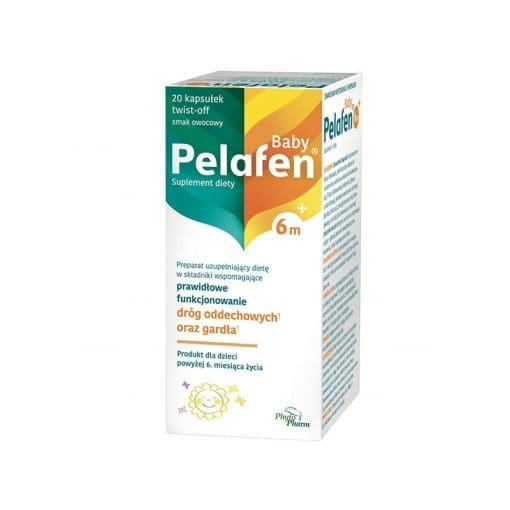 Pelafen Baby 6m+ dla dzieci smak owocowy - 20kapsułek twist-off