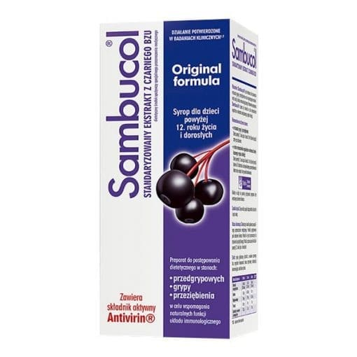 Sambucol Oryginal Formula syrop dla dzieci po 12 roku życia i dorosłych - 120ml