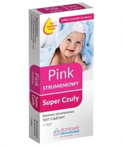 Pink test ciążowy strumieniowy super czuły - 1sztuka