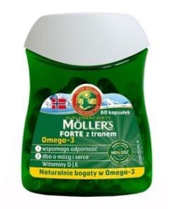 Mollers Forte z tranem Omega-3 - 60kapsułek