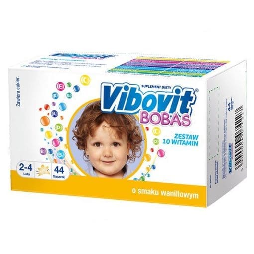 Vibovit Bobas dla dzieci w wieku od 2 do 4 lat smak waniliowy - 44saszetki