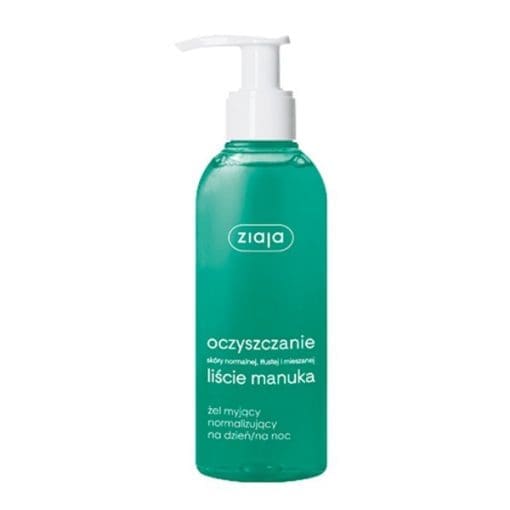 Ziaja Oczyszczanie liście manuka żel do mycia twarzy normalizujący na dzień i na noc - 200ml