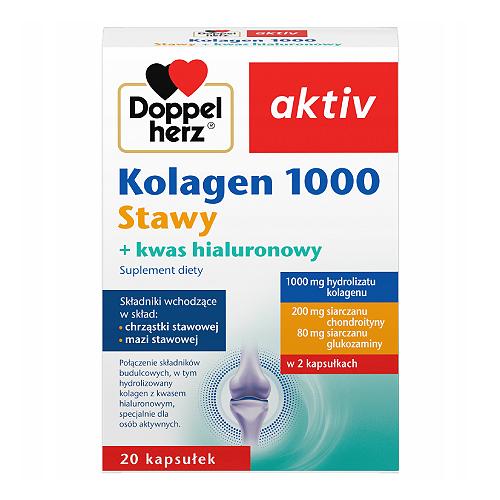 Doppelherz Aktiv Kolagen 1000 Stawy + kwas hialuronowy 20 kapsułek