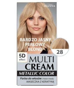 Joanna Multi Cream Metallic Color farba 28 - Bardzo Jasny Perłowy Blond