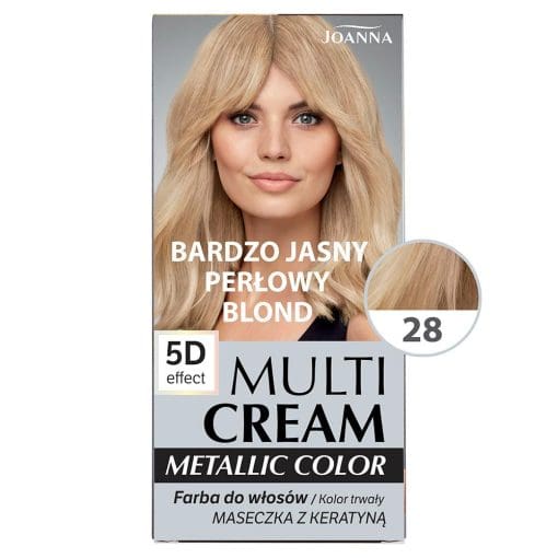 Joanna Multi Cream Metallic Color farba 28 - Bardzo Jasny Perłowy Blond