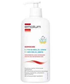 Emolium Dermocare 3w1 płyn do kąpieli,żel,szampon od 1. miesiąca życia 400 ml