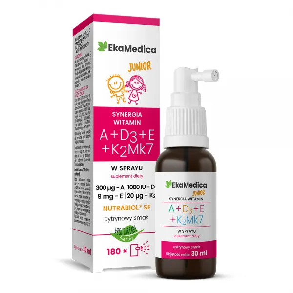 Ekamedica Junior Synergia Witamin A + D3 + E + K2 MK7 30 ml