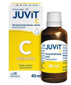 Juvit C krople doustne z witaminą C dla dzieci od 28 dnia życia 40 ml