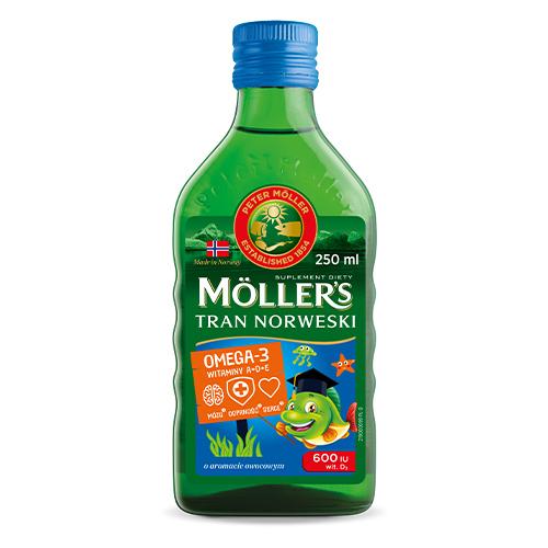 Moller's Tran Norweski o aromacie owocowym płyn 250 ml