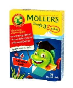 Tran Mollers Rrbki Malinowy Smak Omega-3 - 36rybki żelowe