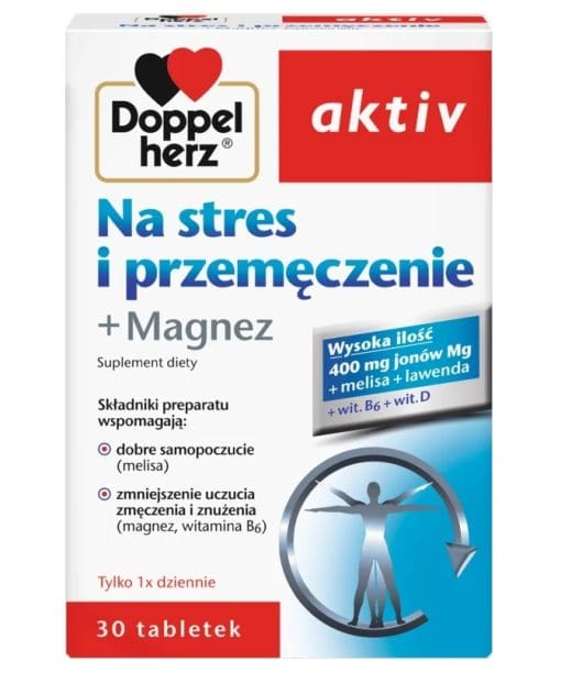 Doppelherz Aktiv Na stres i przemęczenie + magnez 30 tabletek