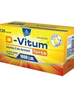 D-Vitum Forte 1000 witamina D dla dorosłych i dzieci 6+ 120 kapsułek