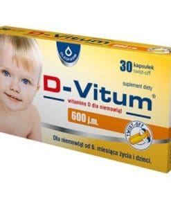D-Vitum witamina D 600 j.m. dla niemowląt - 30kapsułek twist-off