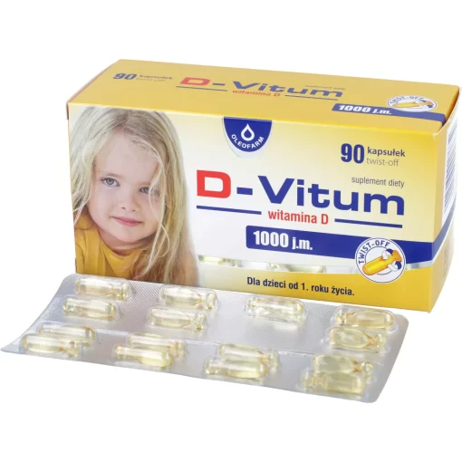 D-Vitum, witamina D 1000 j.m., 90 kapsułek twist-off