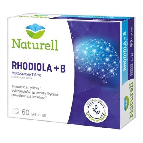 Naturell Rhodiola + B - 60 tabletek