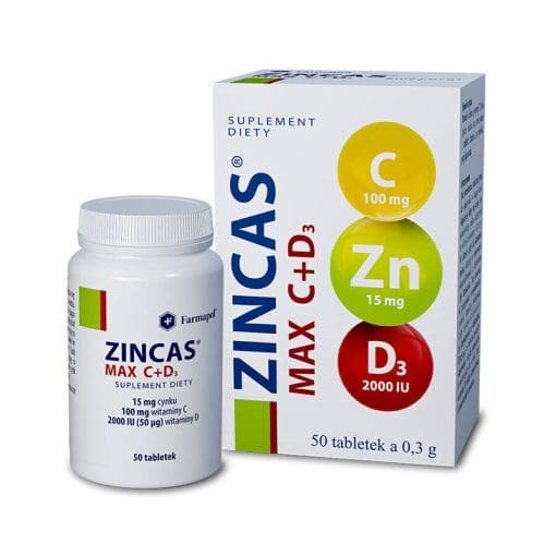 Zincas Max C + D3 - 50tabletek
