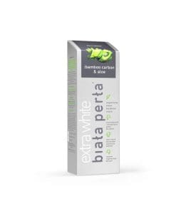 Biała Perła Extra White pasta do zębów z węglem z bambusa i aloesem 75 ml